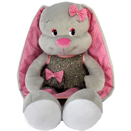 stadion igrushek foto tovara zajka 60sm v plate 0175 sibmishka igrushki suveniry velosipedy optom i v roznicu opt roznica